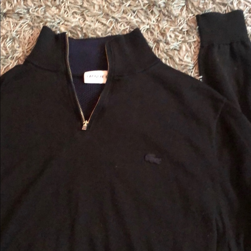 Lacoste black quarter zip